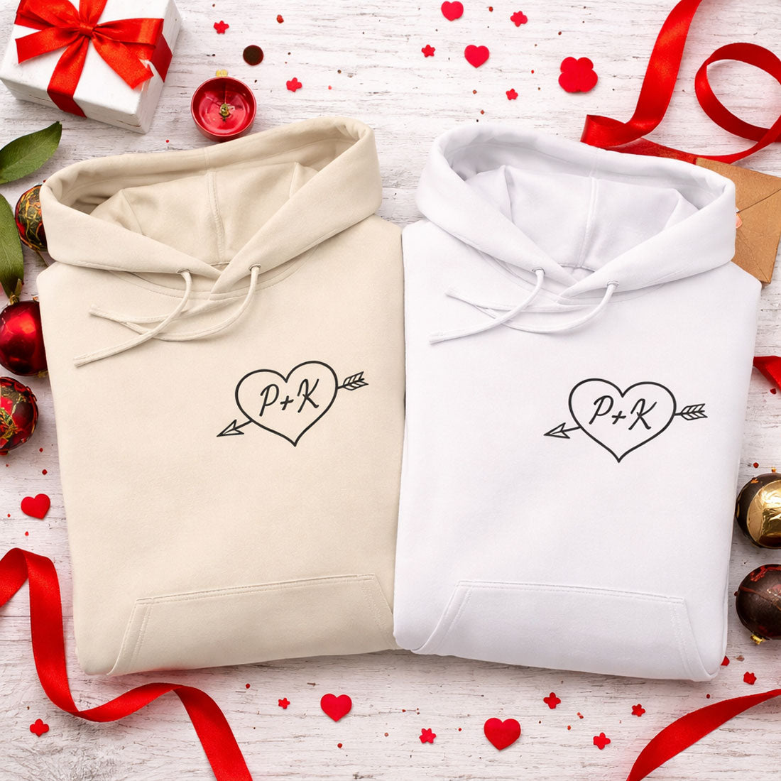 Personalised Couples Hoodies – Matching Valentine’s Day Sweatshirts