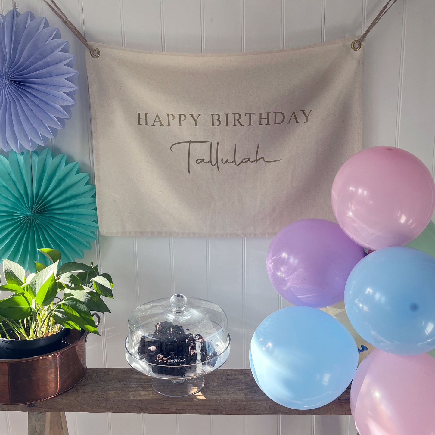 Personalised Birthday Banner, Custom Birthday Name Flag, Birthday Banner