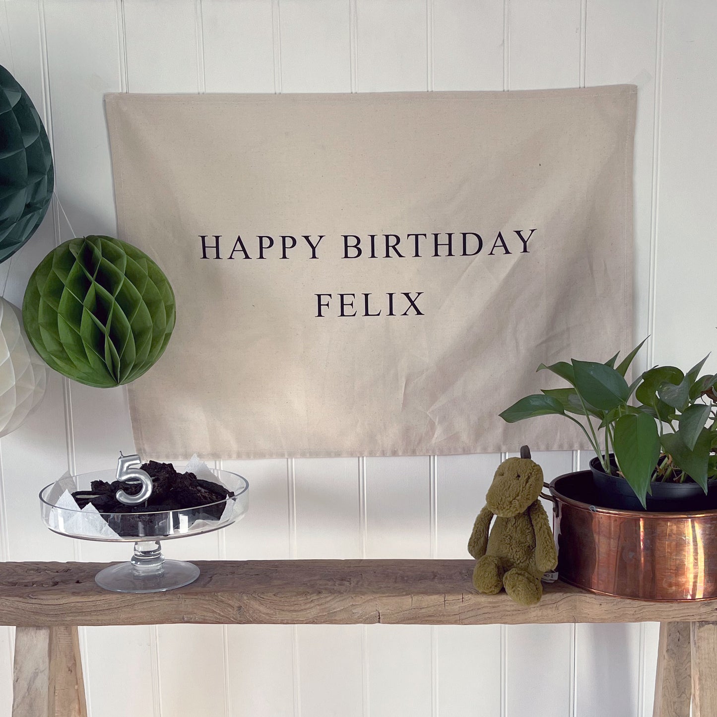 Personalised Birthday Banner, Custom Birthday Name Flag, Birthday Banner