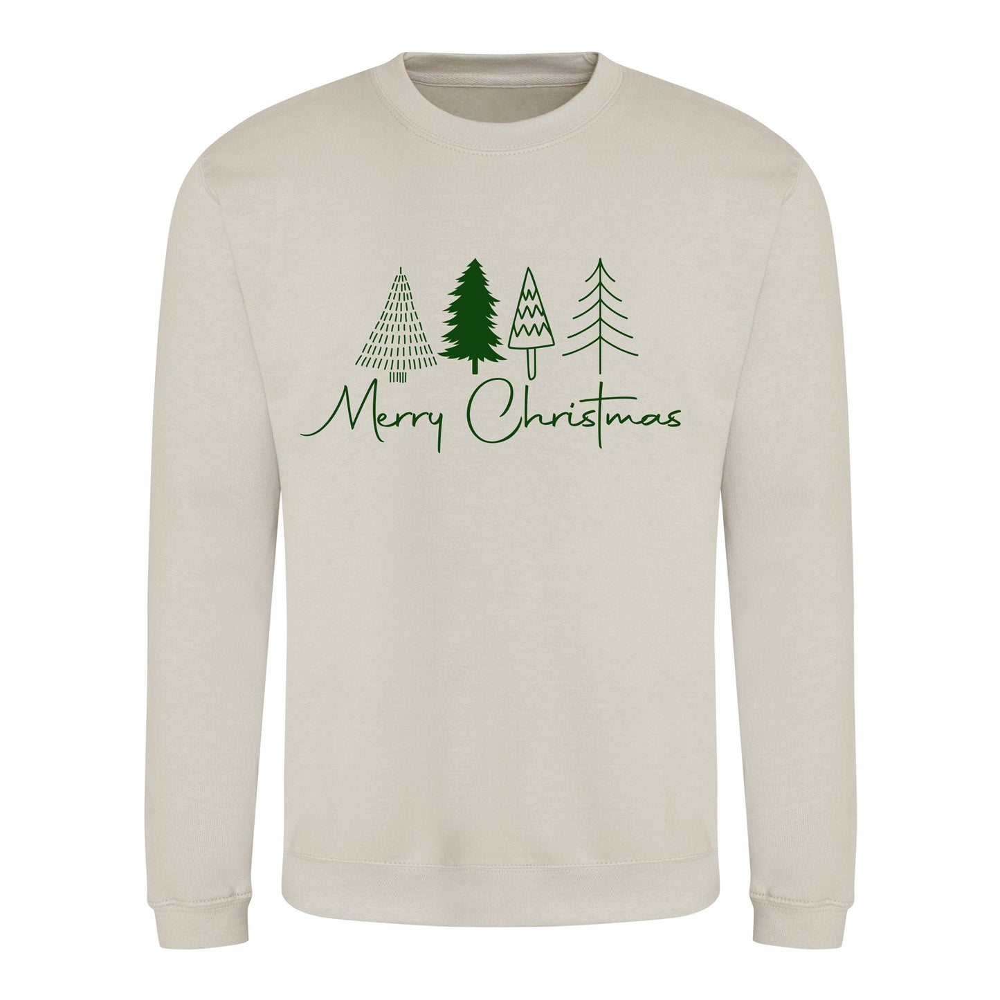 Merry Christmas Family Tree Crew Sweatshirt