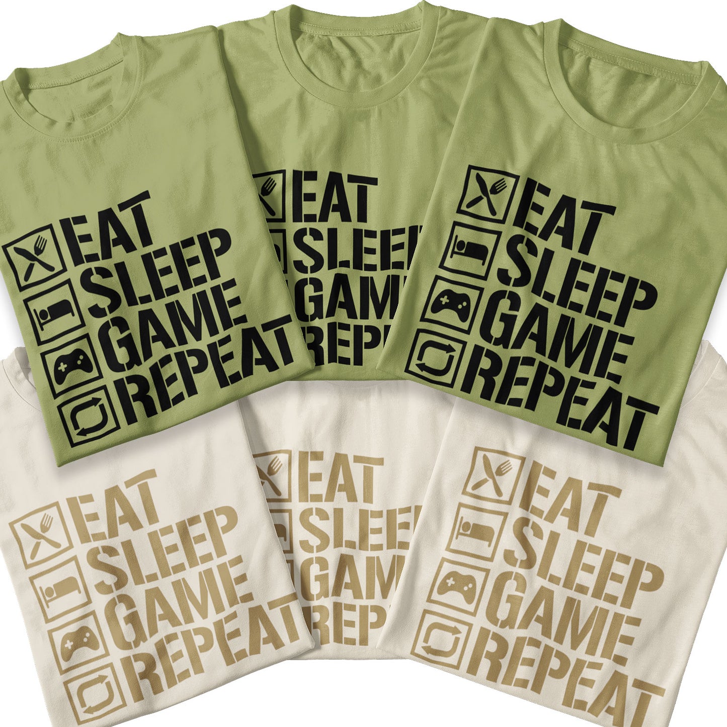 Eat Sleep Gaming Repeat, Boys Sleepover Gaming Party T-Shirt Personalised