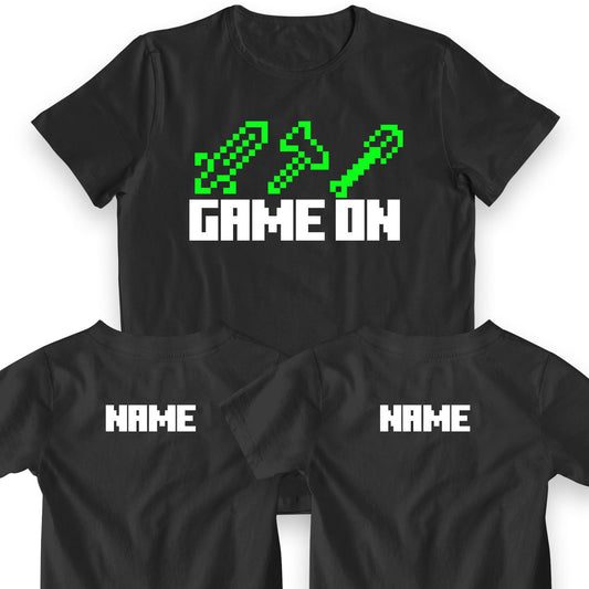 Gaming Minecraft Boys Game On Party Sleepover T-Shirt