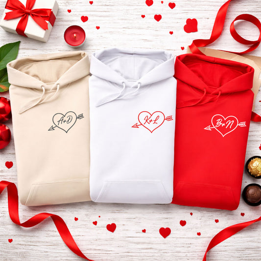 Personalised Couples Hoodies – Matching Valentine’s Day Sweatshirts