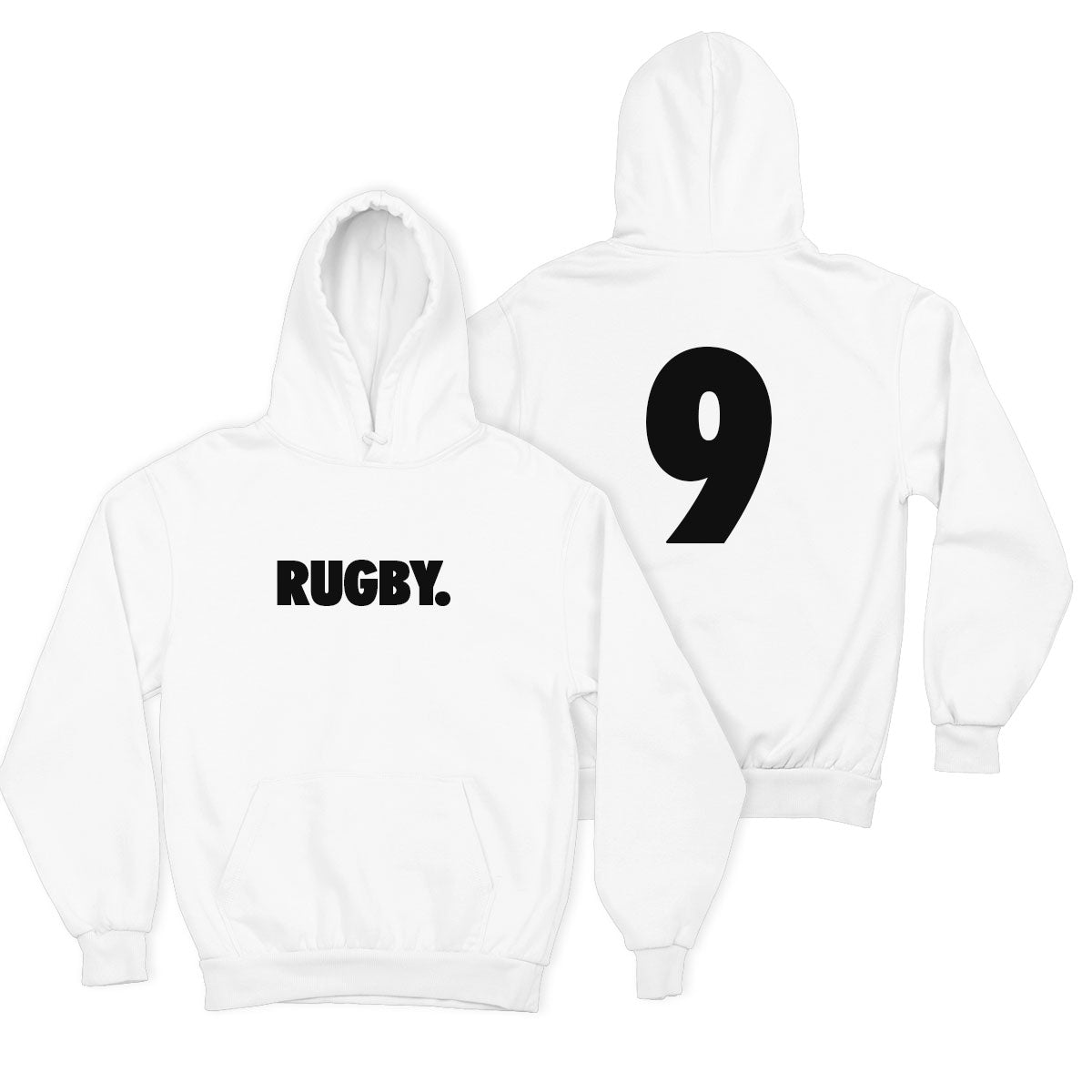 Rugby Hoodie Kids Personalised Number