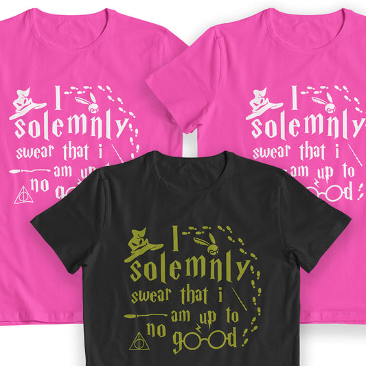 Magical "I Solemnly Swear That I Am Up To No Good" Party Sleepover T-Shirt