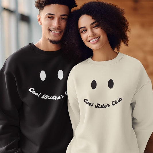 Cool Sister Club Sweatshirt, Cool Brother Club Sweatshirt