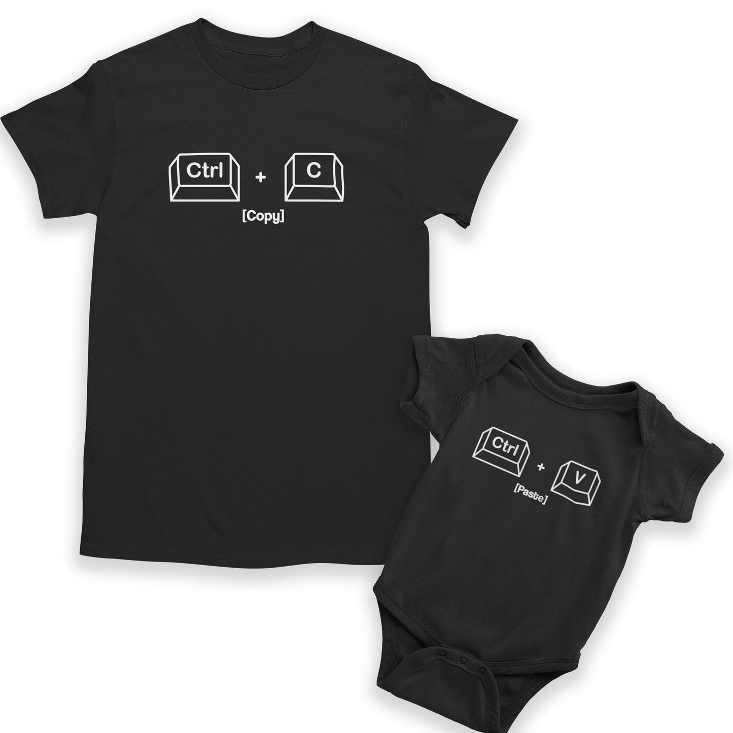 Copy Paste T-Shirt Set - Father and Baby Matching Shirts Set