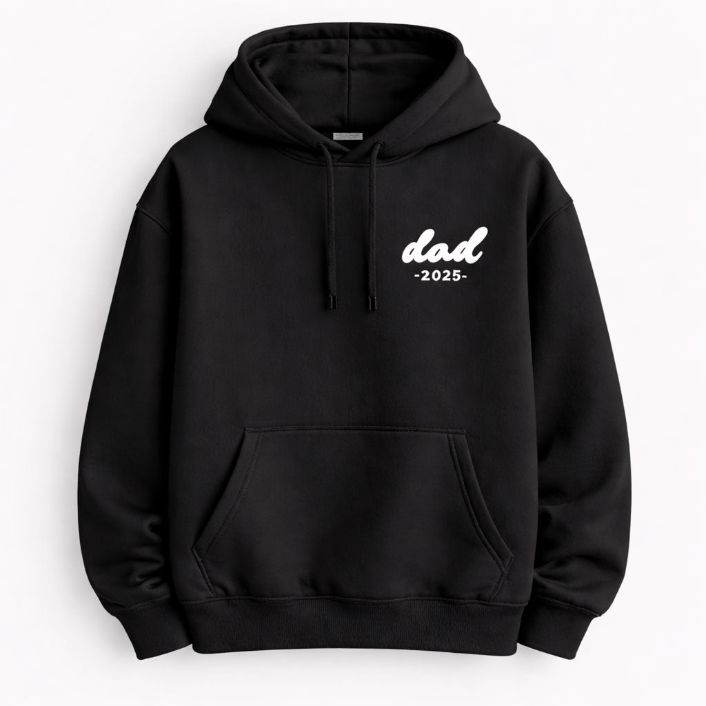 Personalised Dad Year Sweater, Hoodie with Names on Sleeve