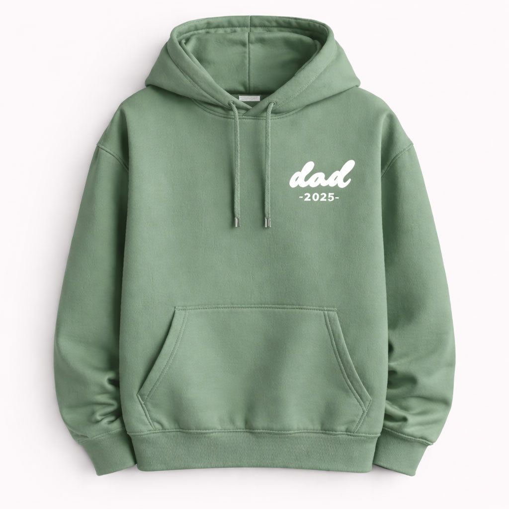 Personalised Dad Year Sweater, Hoodie with Names on Sleeve