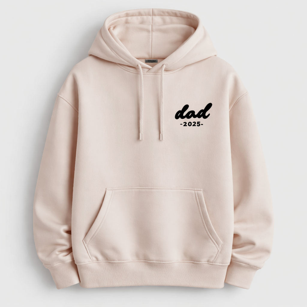 Personalised Dad Year Sweater, Hoodie with Names on Sleeve