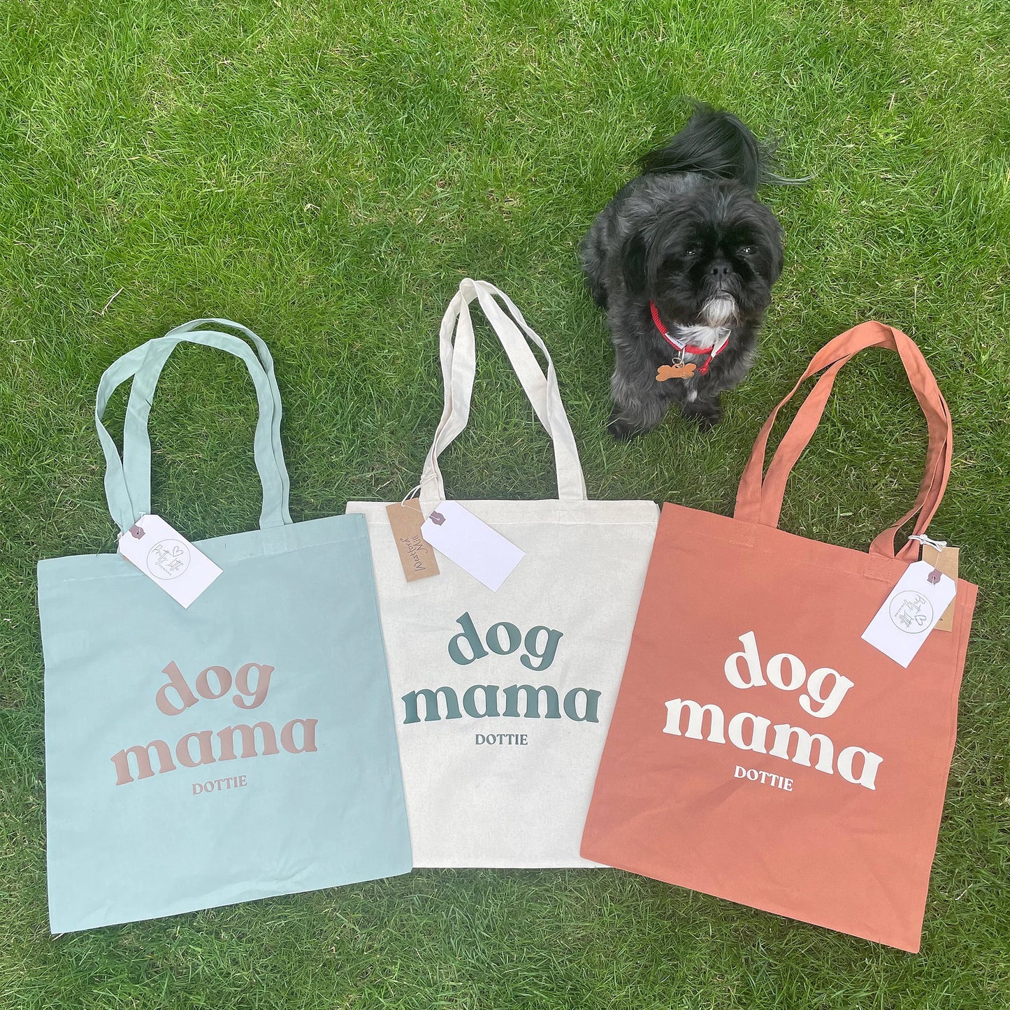 Dog Mama Personalised Organic Cotton Tote Bag