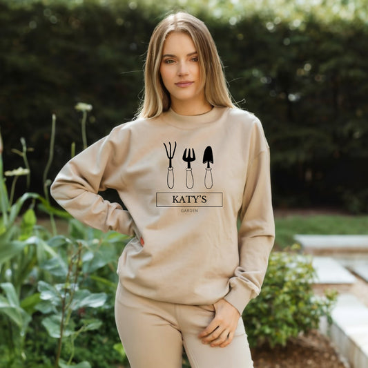 Personalised Gardening Sweatshirt, Custom Garden Jumper