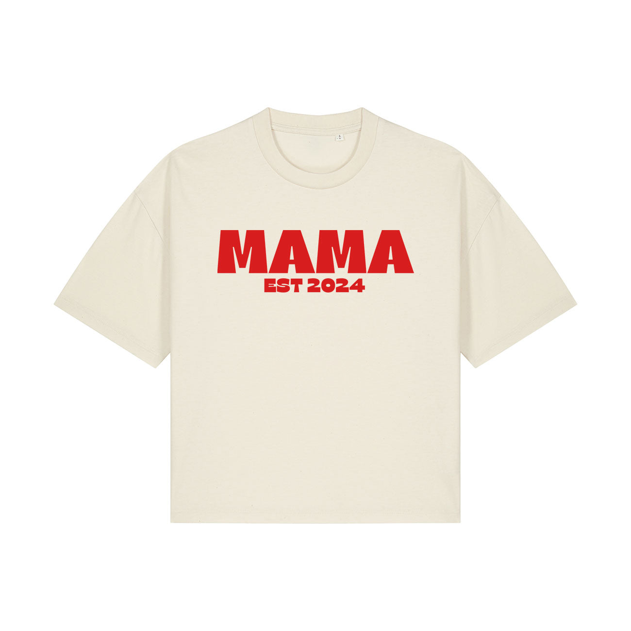 MAMA Personalised Date Organic Boxy Tee