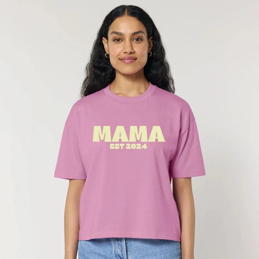 MAMA Personalised Date Organic Boxy Tee