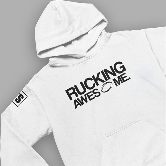 Rucking Awesome Rugby Hoody Personalised Initial on Sleeve