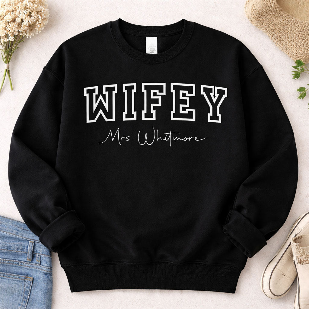 Personalised Wifey Sweatshirt