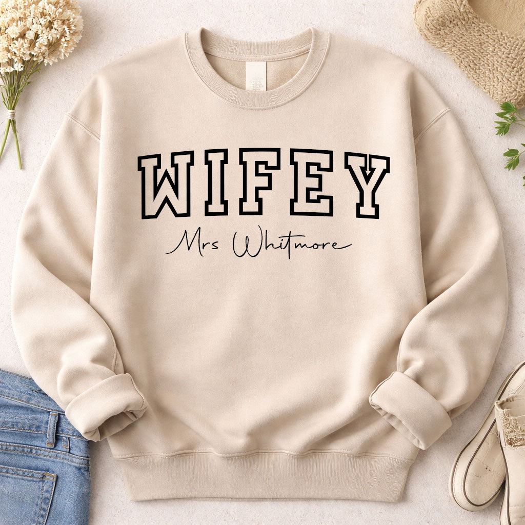 Personalised Wifey Sweatshirt